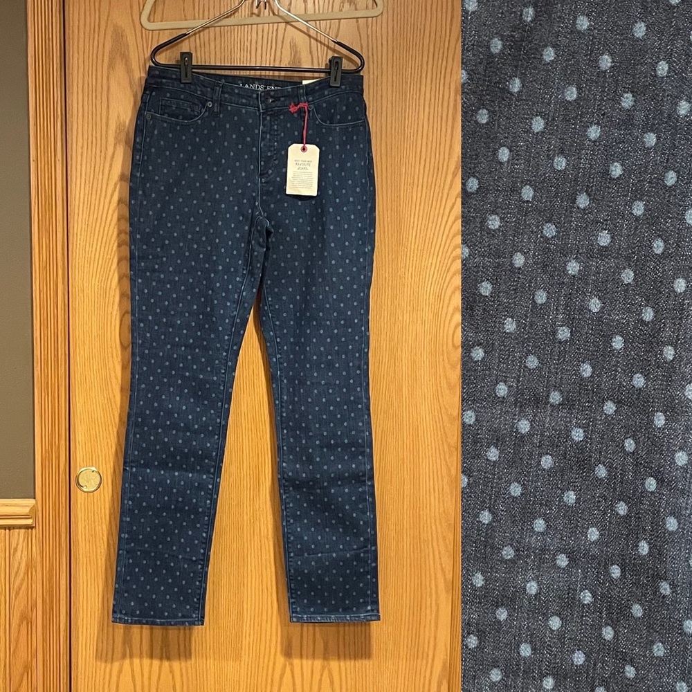 Lands’ End Mid Rise Slim Jean, Sz 8